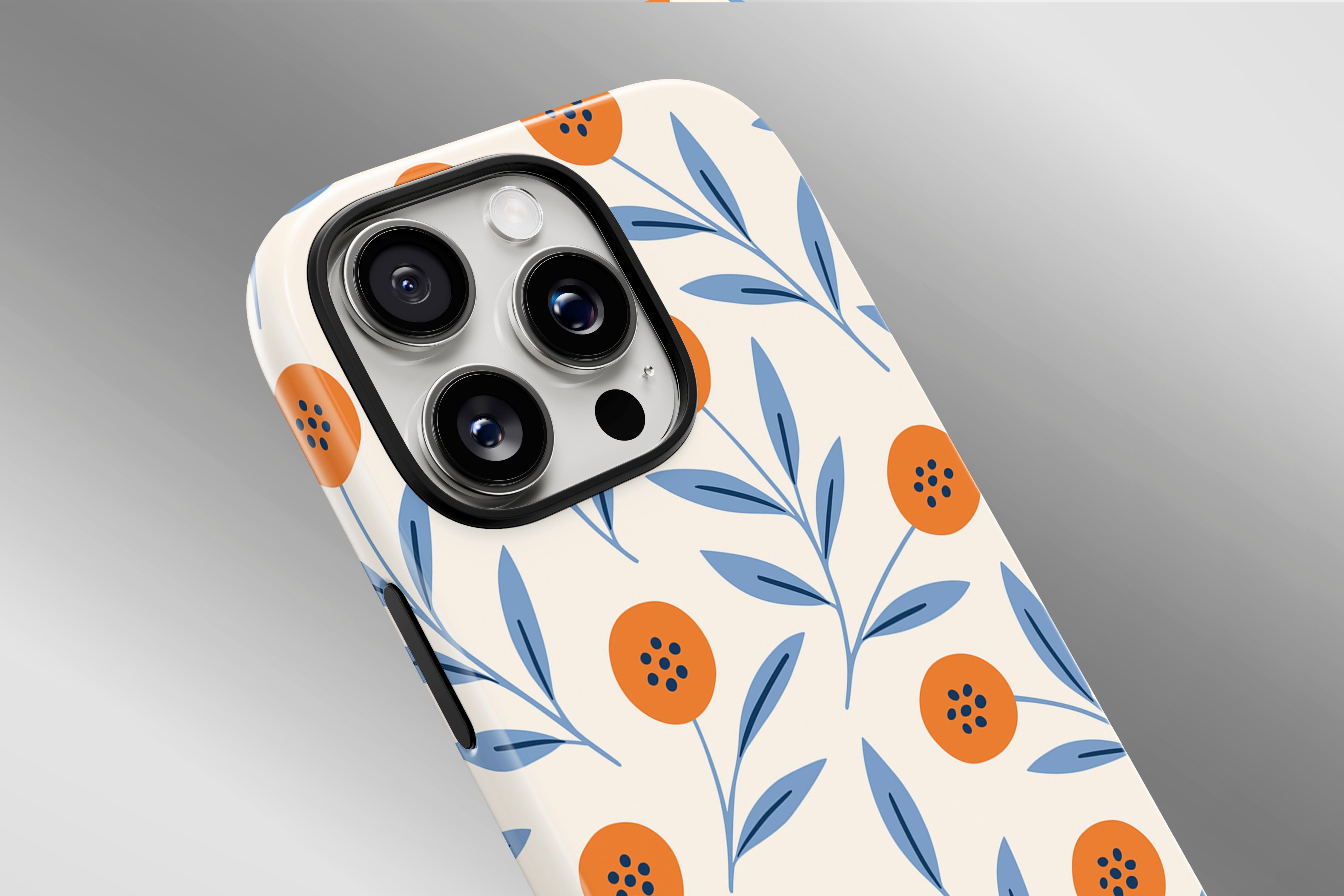 A close up image of a phone case featuring our Berry Nice design