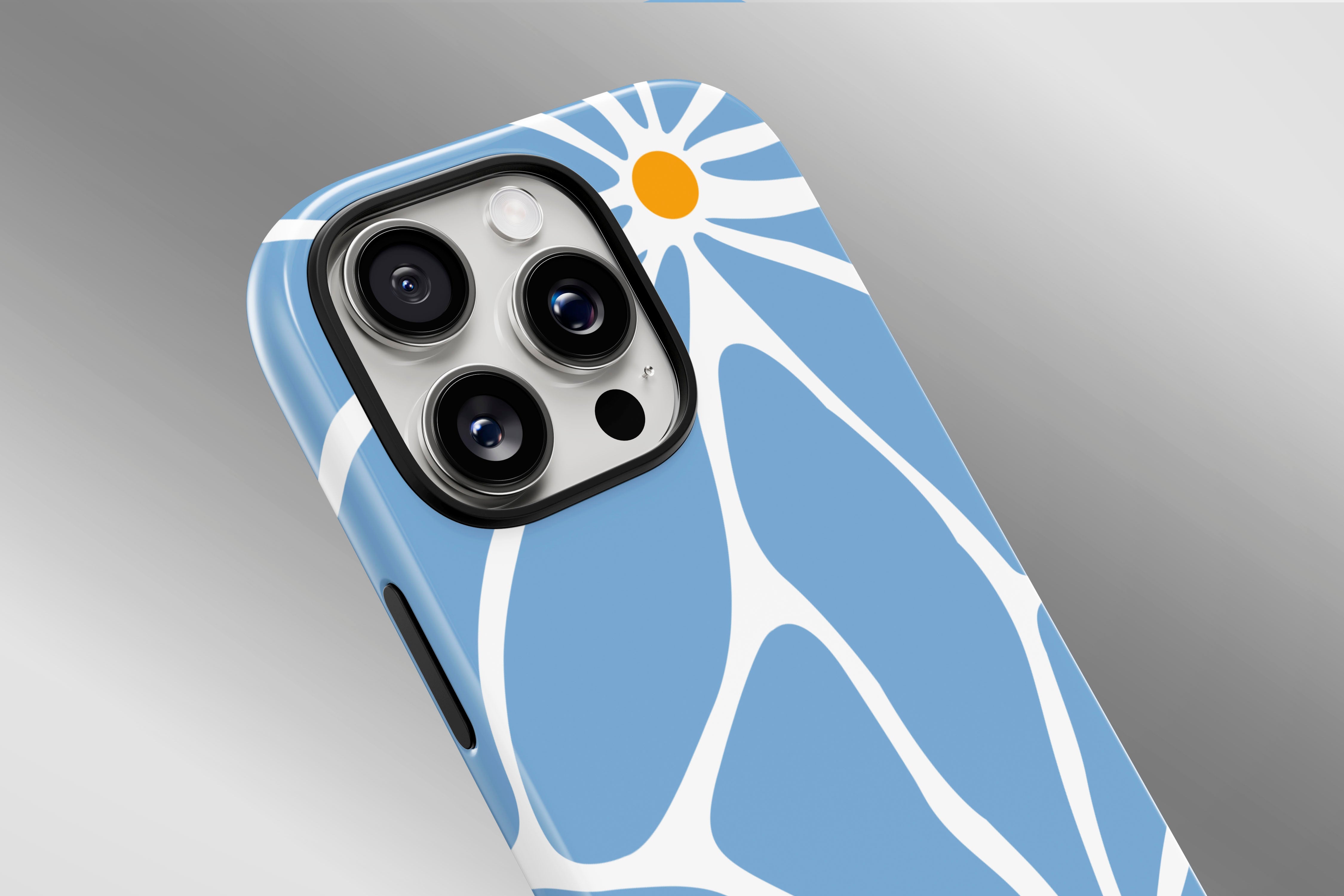 A close up image of a phone case featuring our Big Flower design