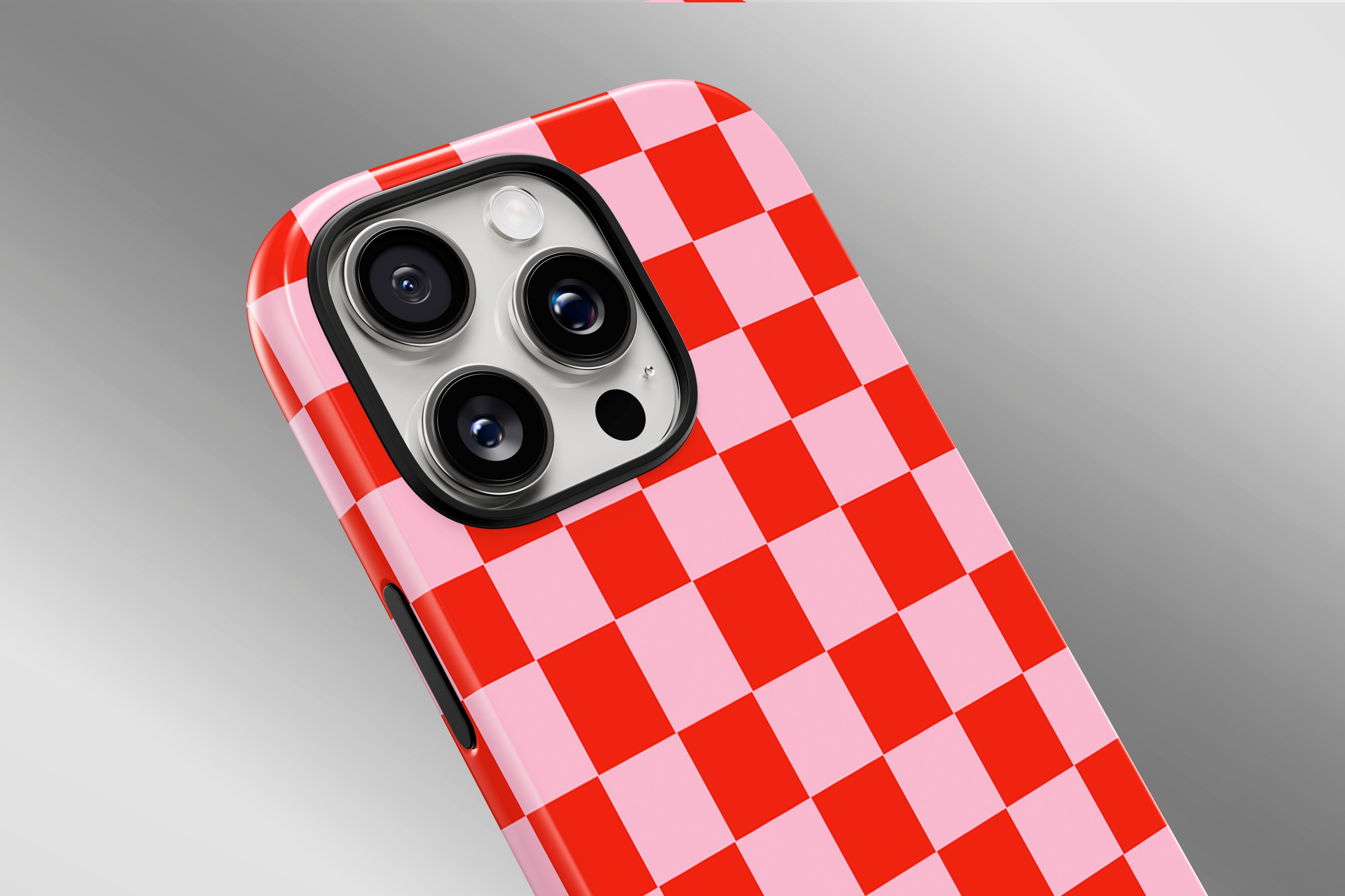 A close up image of a phone case featuring our Fit Check design