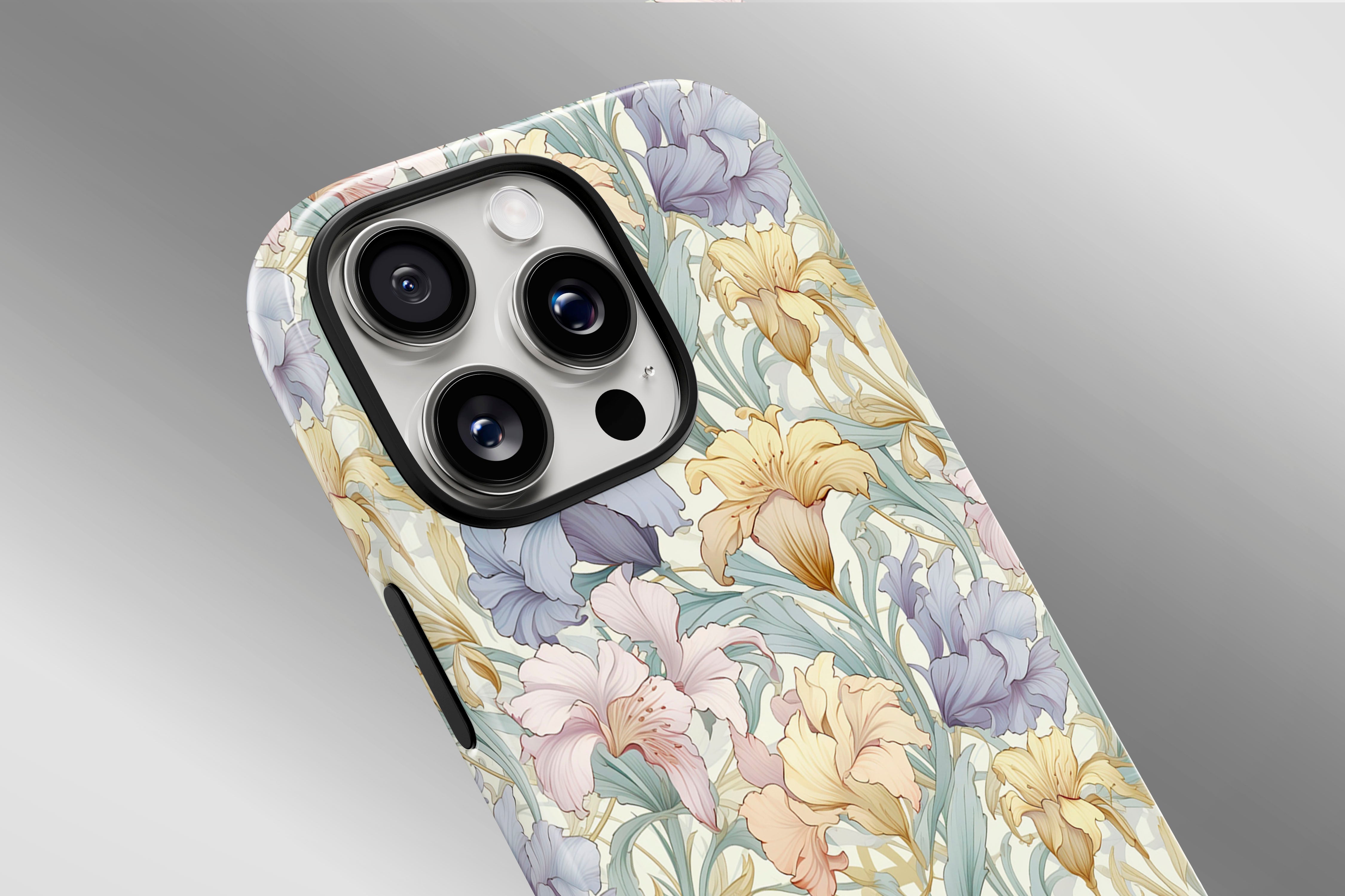 A close up image of a phone case featuring our Pastel Dream design