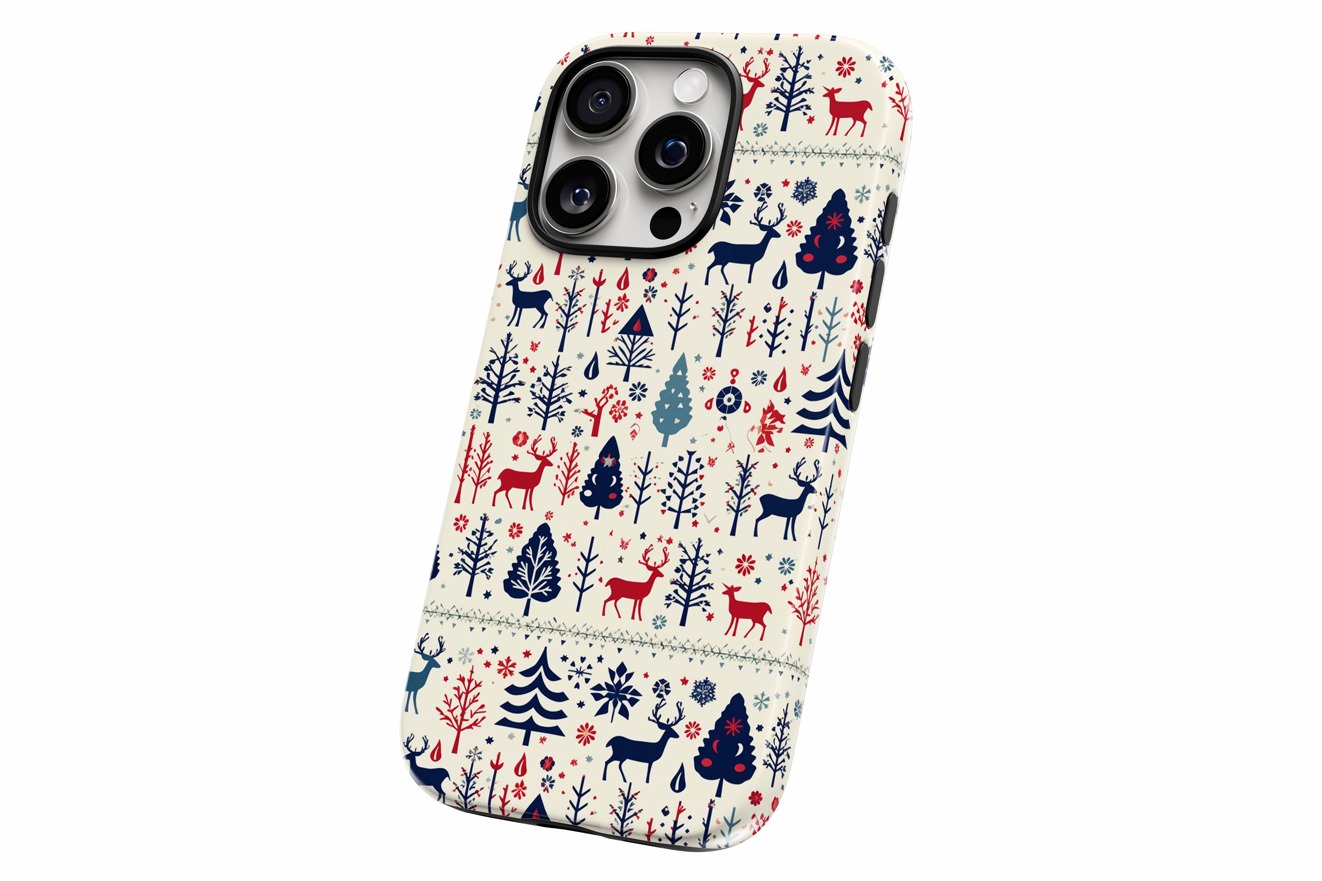 Another product image featuring our Scandi Christmas design showing the product from a slight side angle on a white background