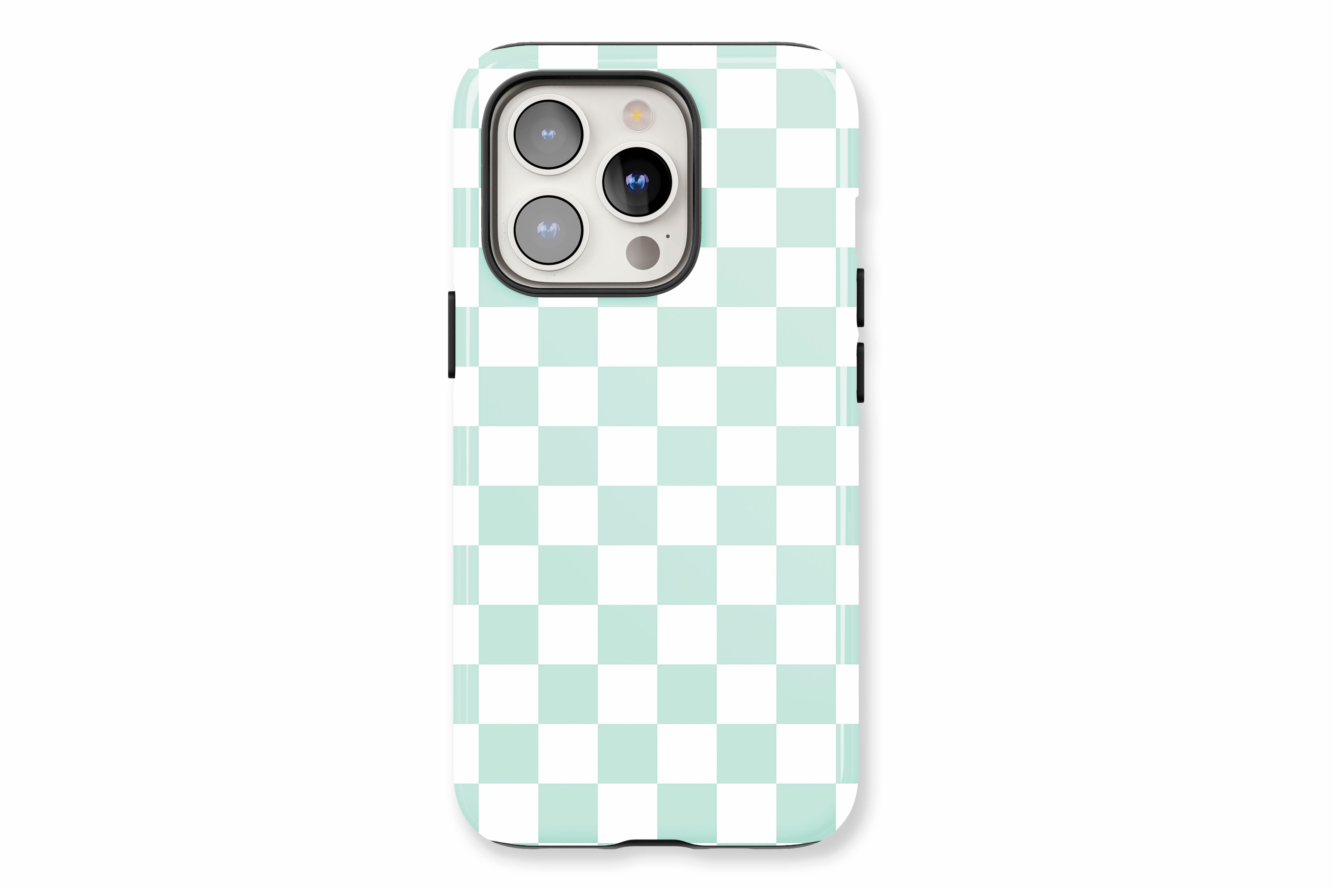 The main product image featuring our Aqua Checkerboard design showing a front facing view of the product on a white background