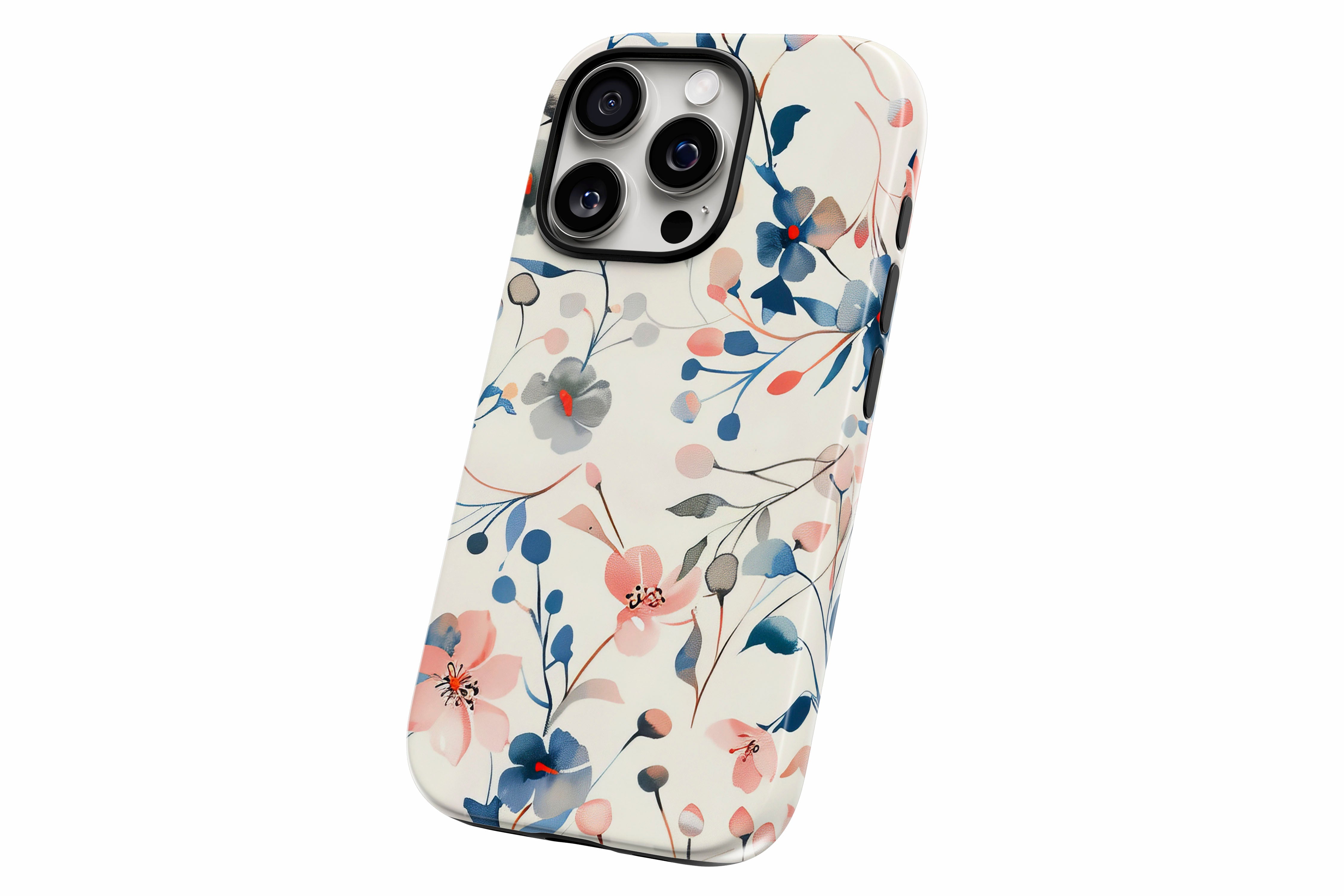 Another product image featuring our Blue & Pink Floral design showing the product from a slight side angle on a white background