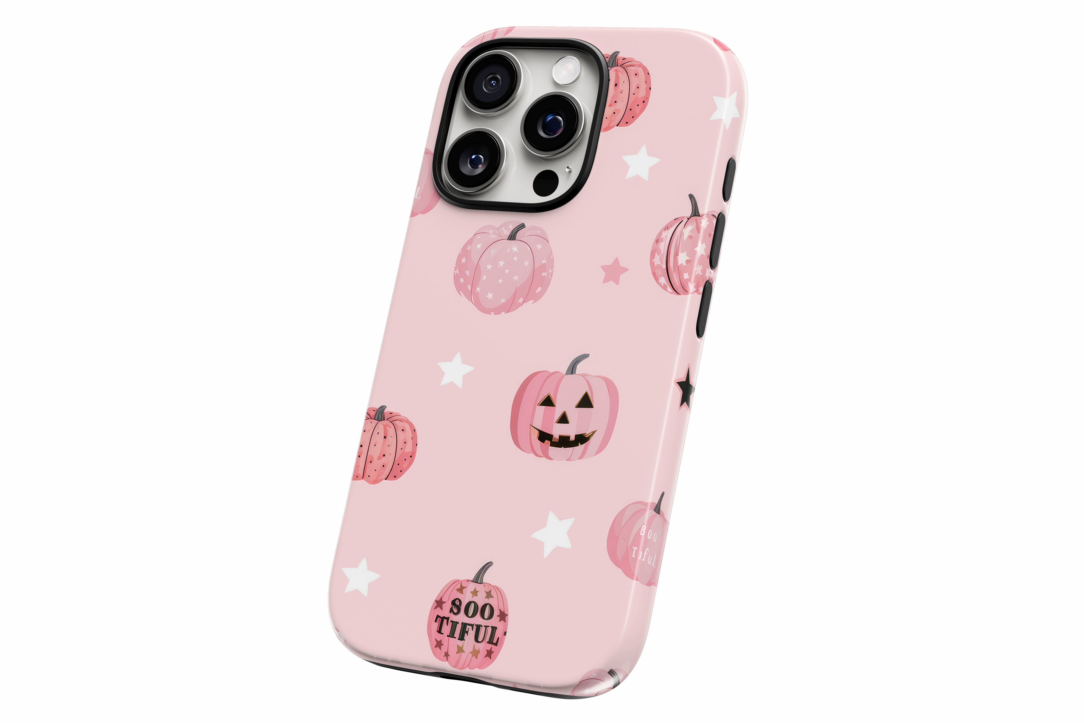 Another product image featuring our Halloween Pumpkins design showing the product from a slight side angle on a white background