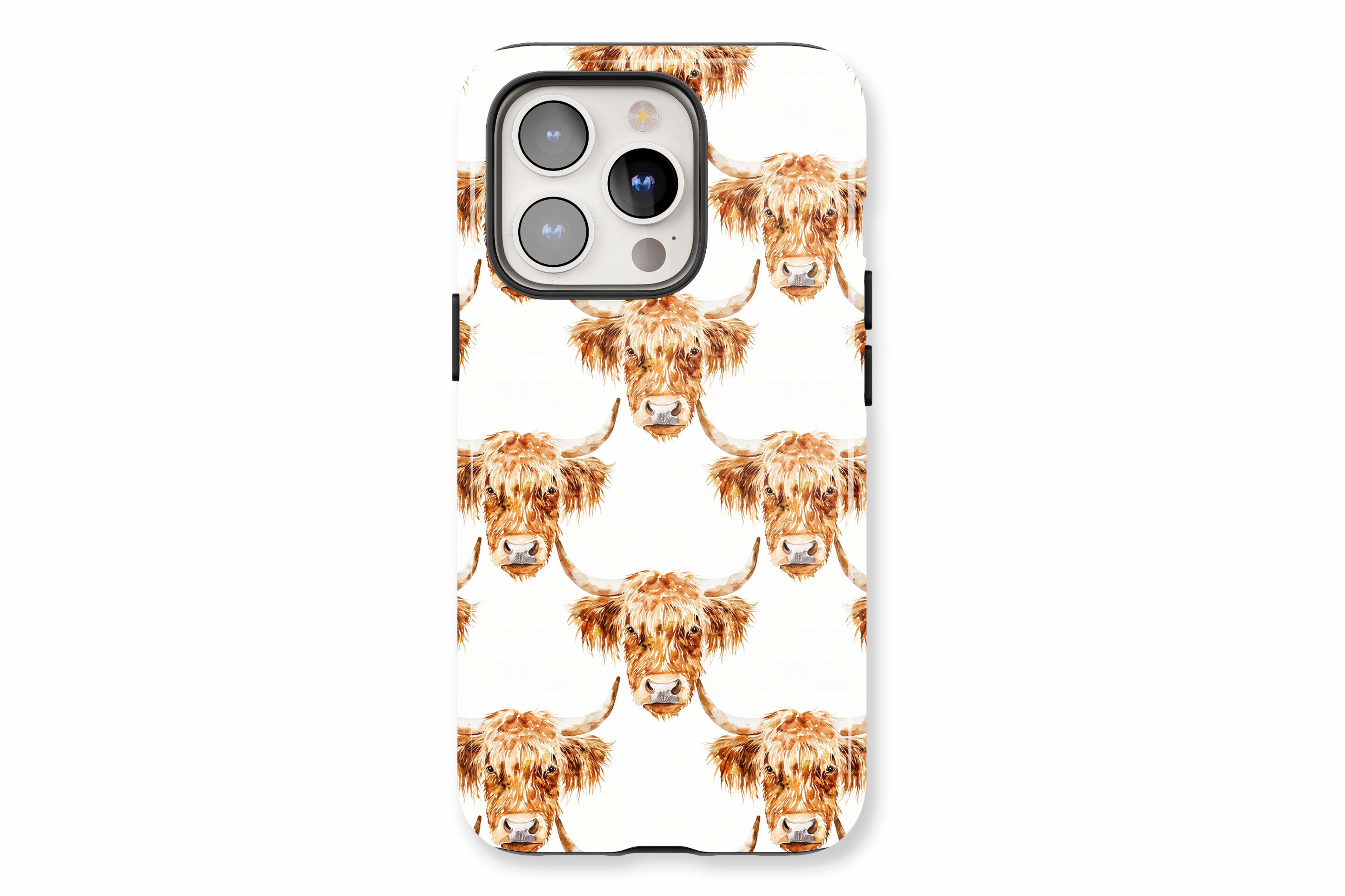 The main product image featuring our Highland Cow design showing a front facing view of the product on a white background