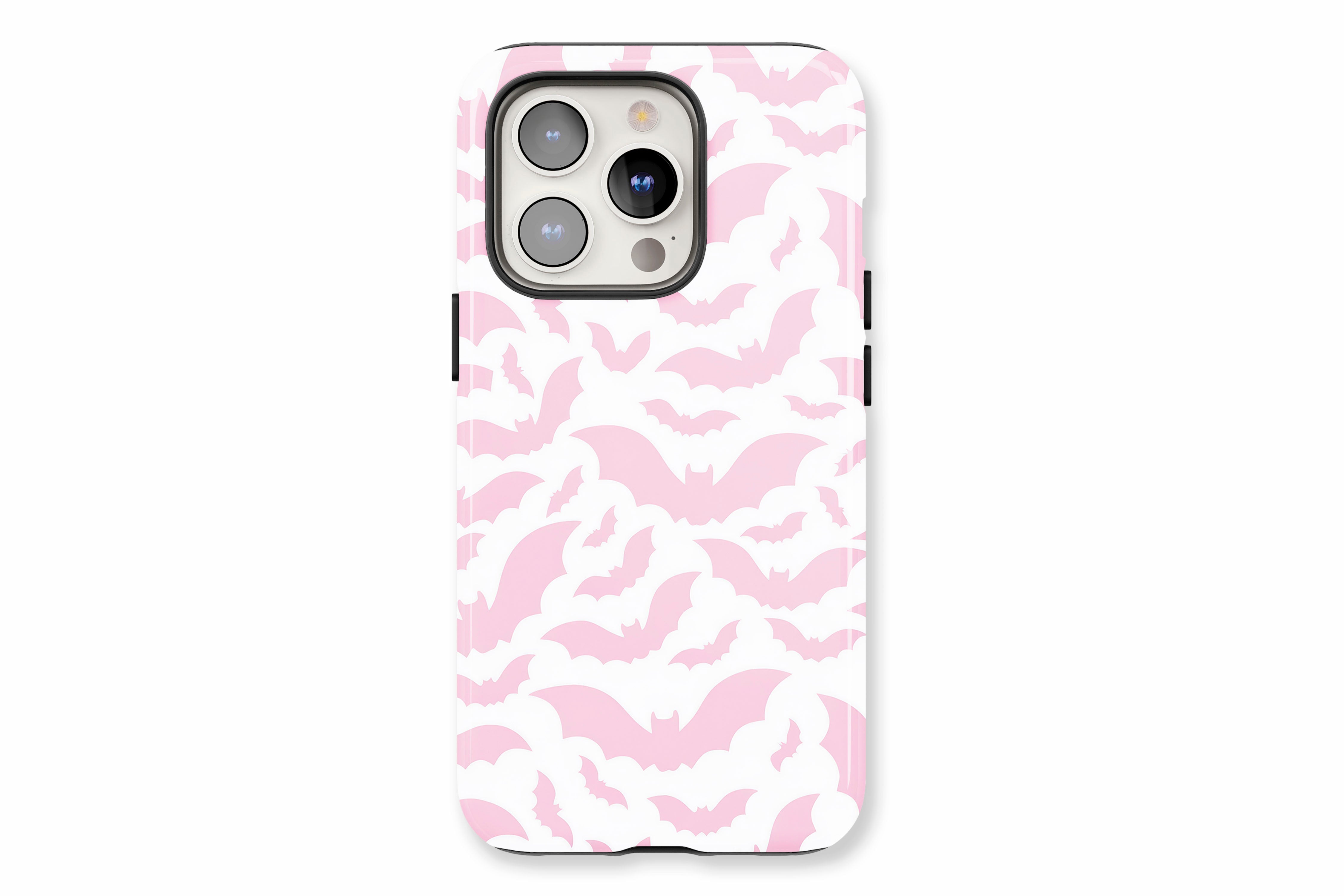 The main product image featuring our Pink Bats design showing a front facing view of the product on a white background