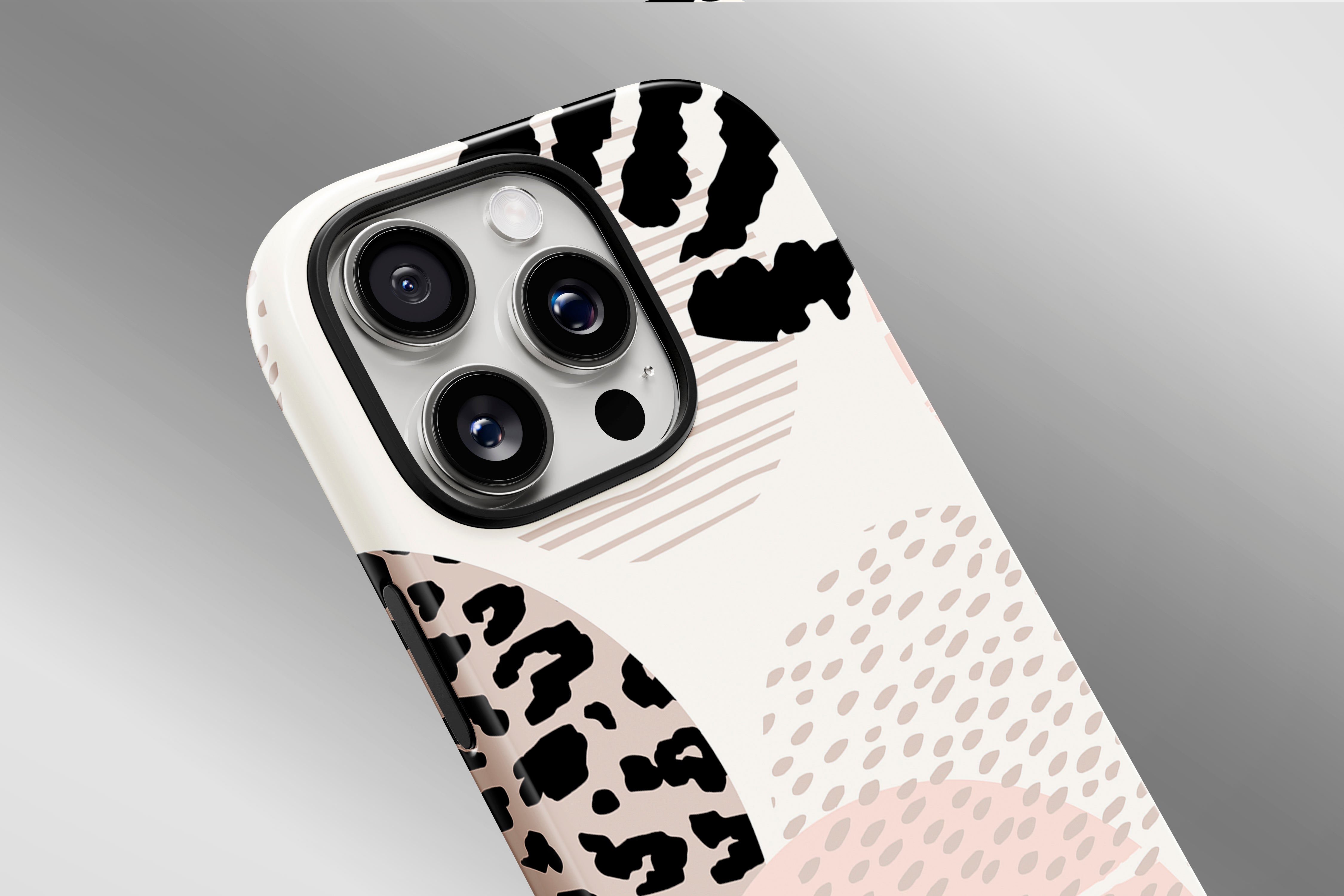 A close up image of a phone case featuring our Animal Kingdom  design