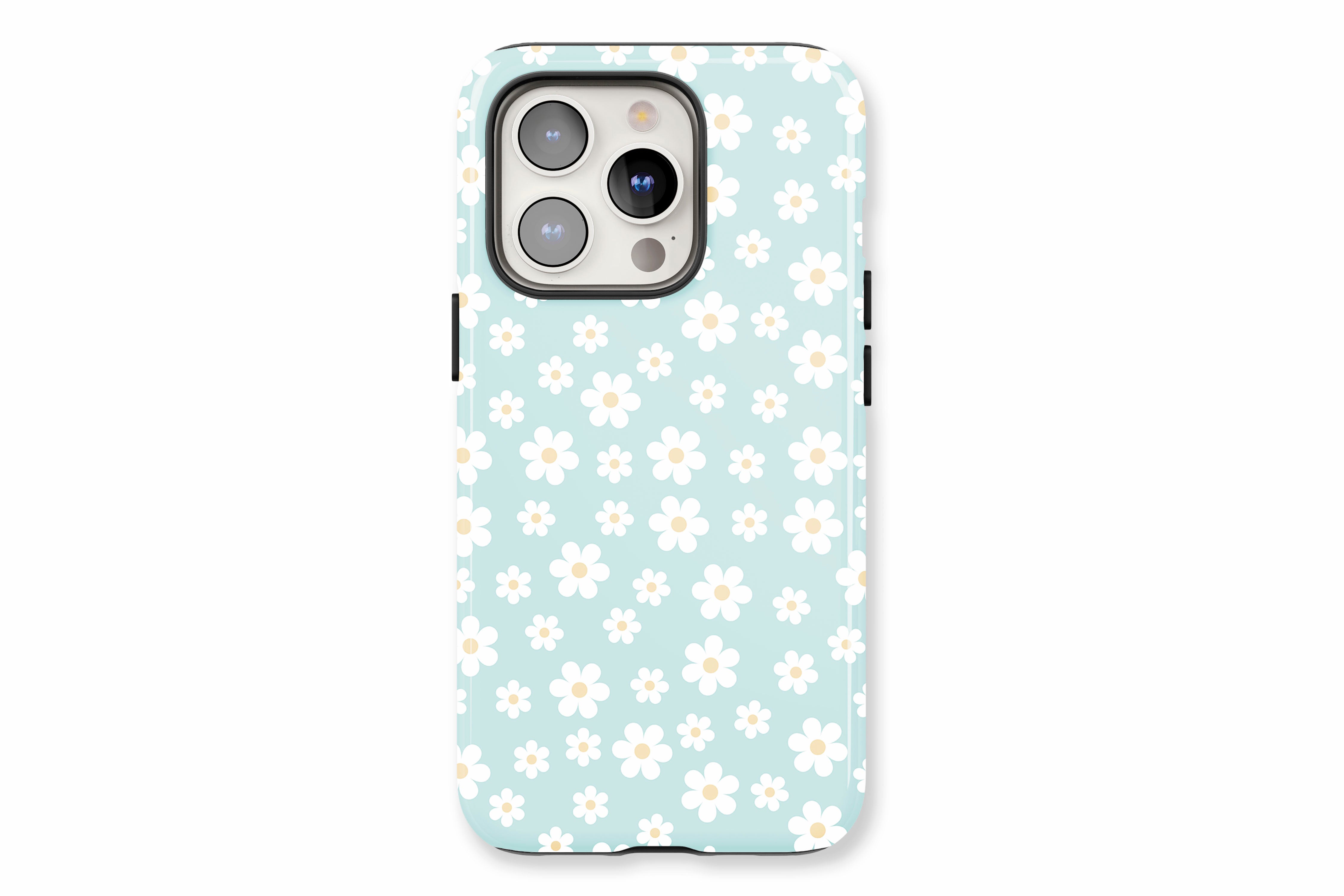 The main product image featuring our Aqua Daisy design showing a front facing view of the product on a white background