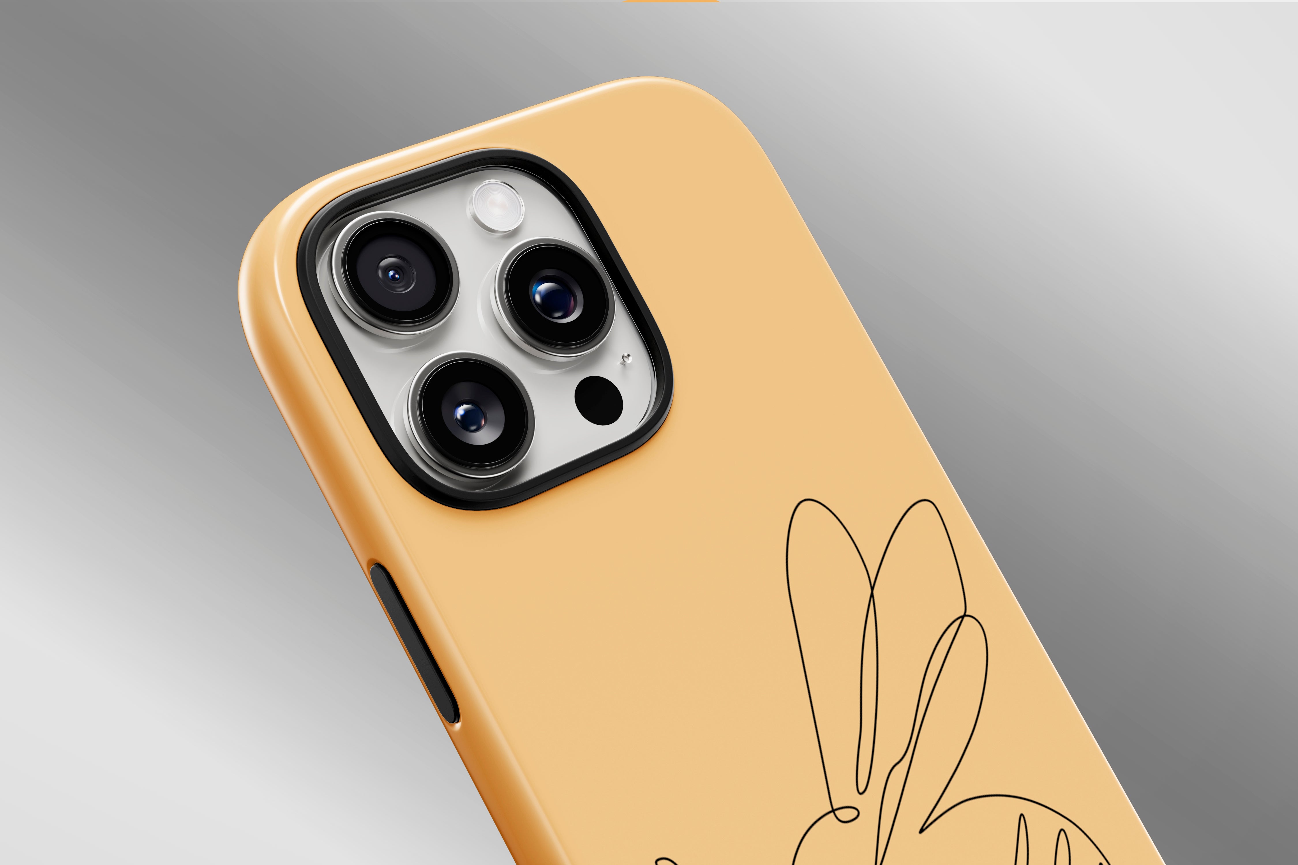 A close up image of a phone case featuring our Artful Bee  design