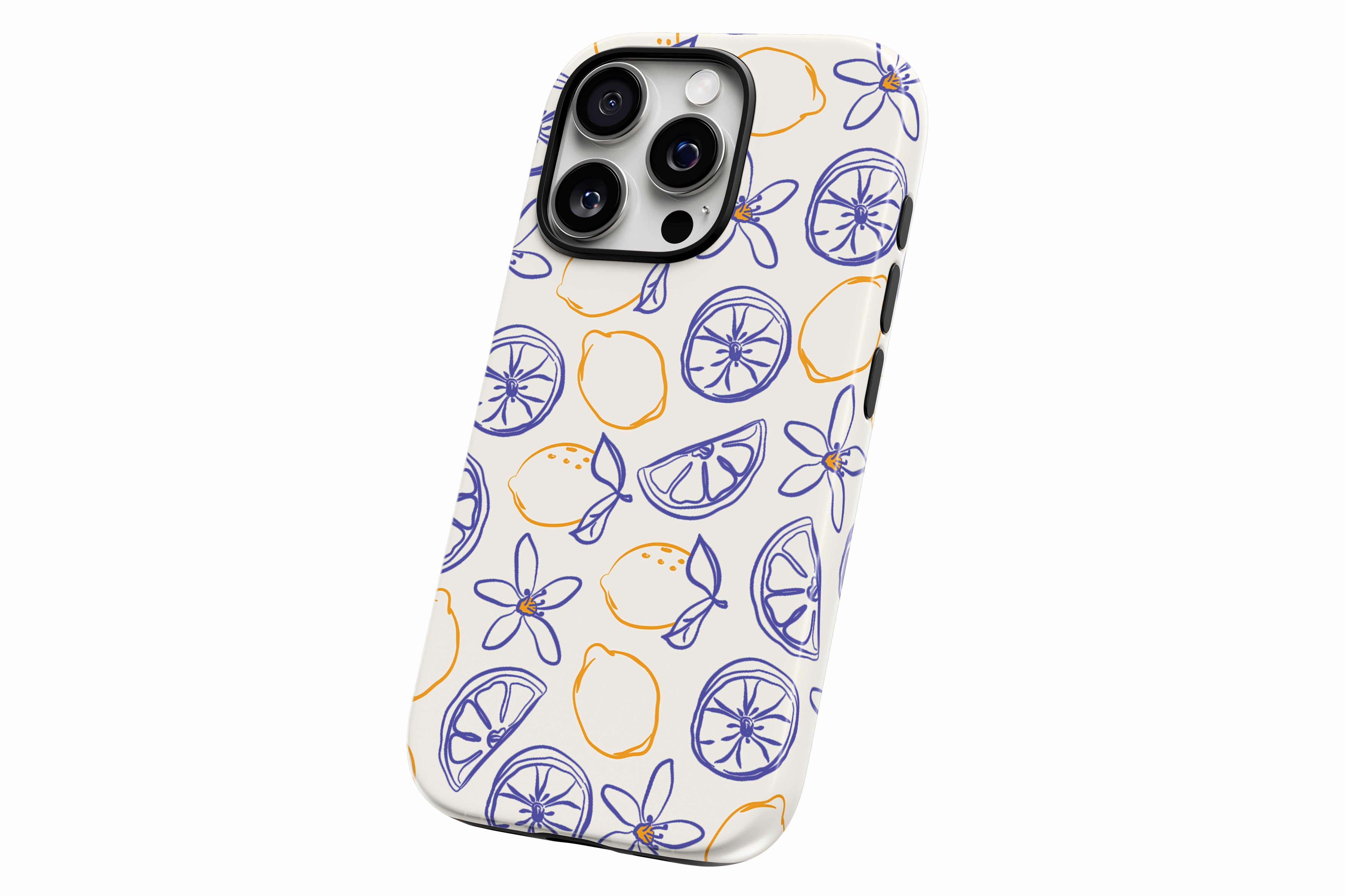 Another product image featuring our Artful Lemons  design showing the product from a slight side angle on a white background
