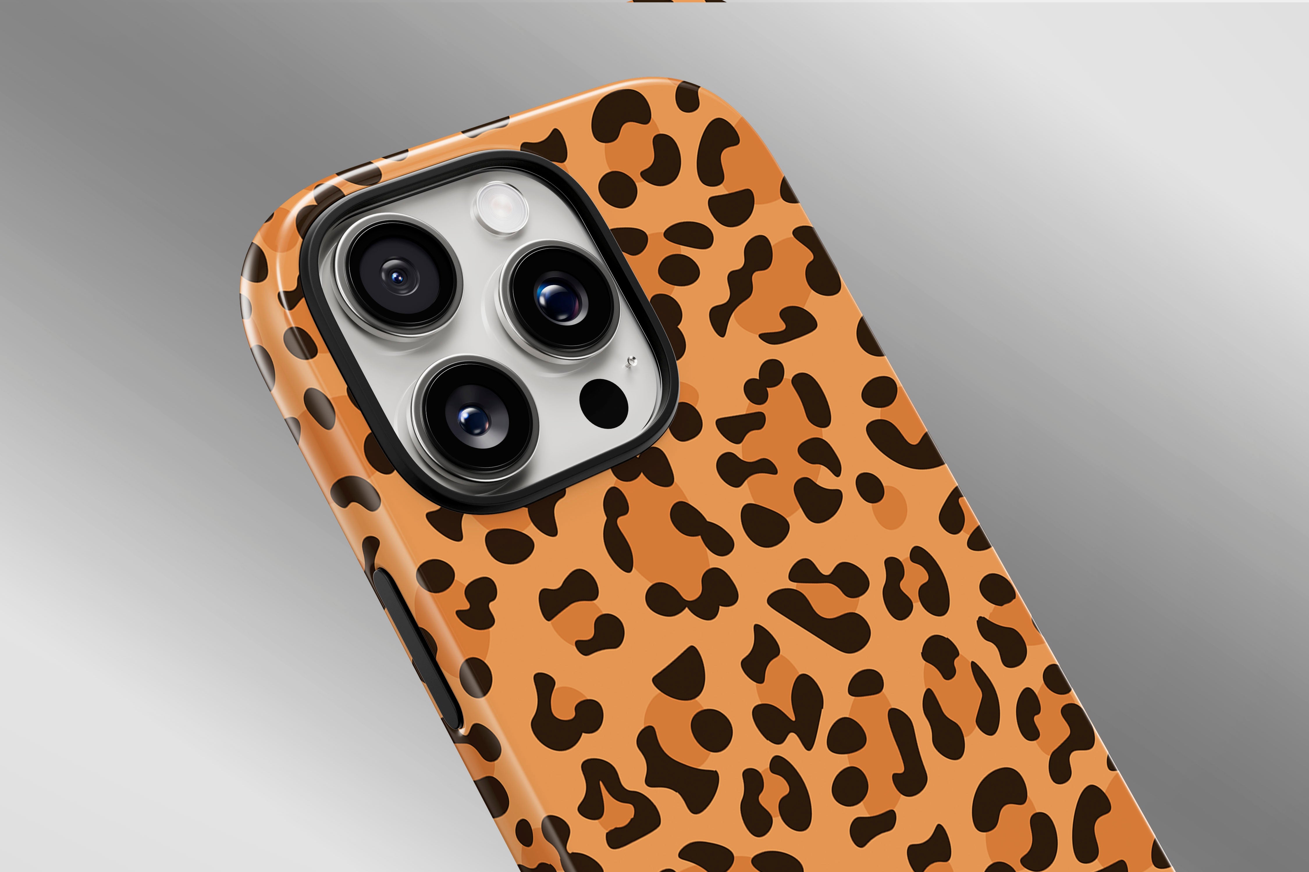 A close up image of a phone case featuring our Big Cat design