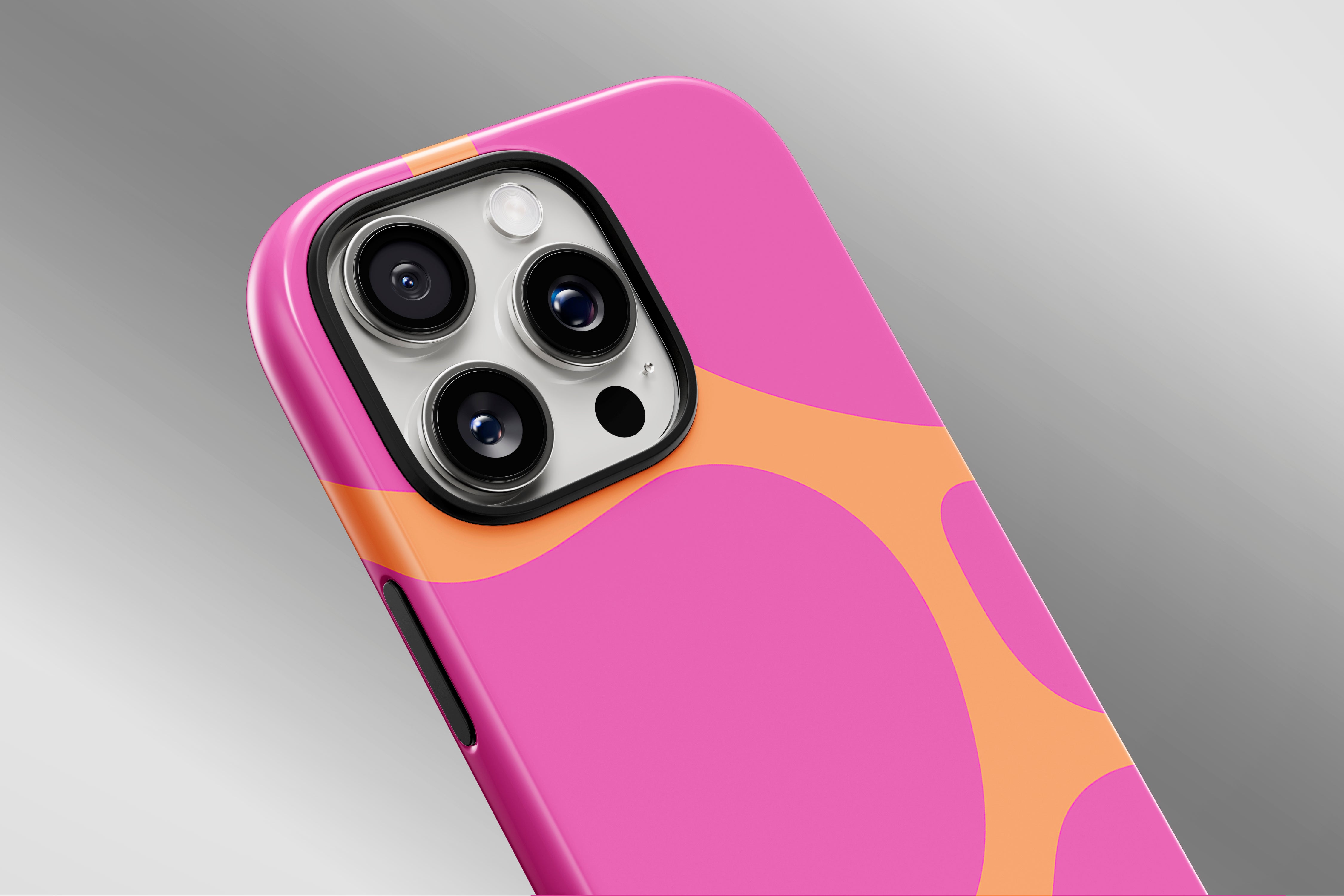 A close up image of a phone case featuring our Clashing  design