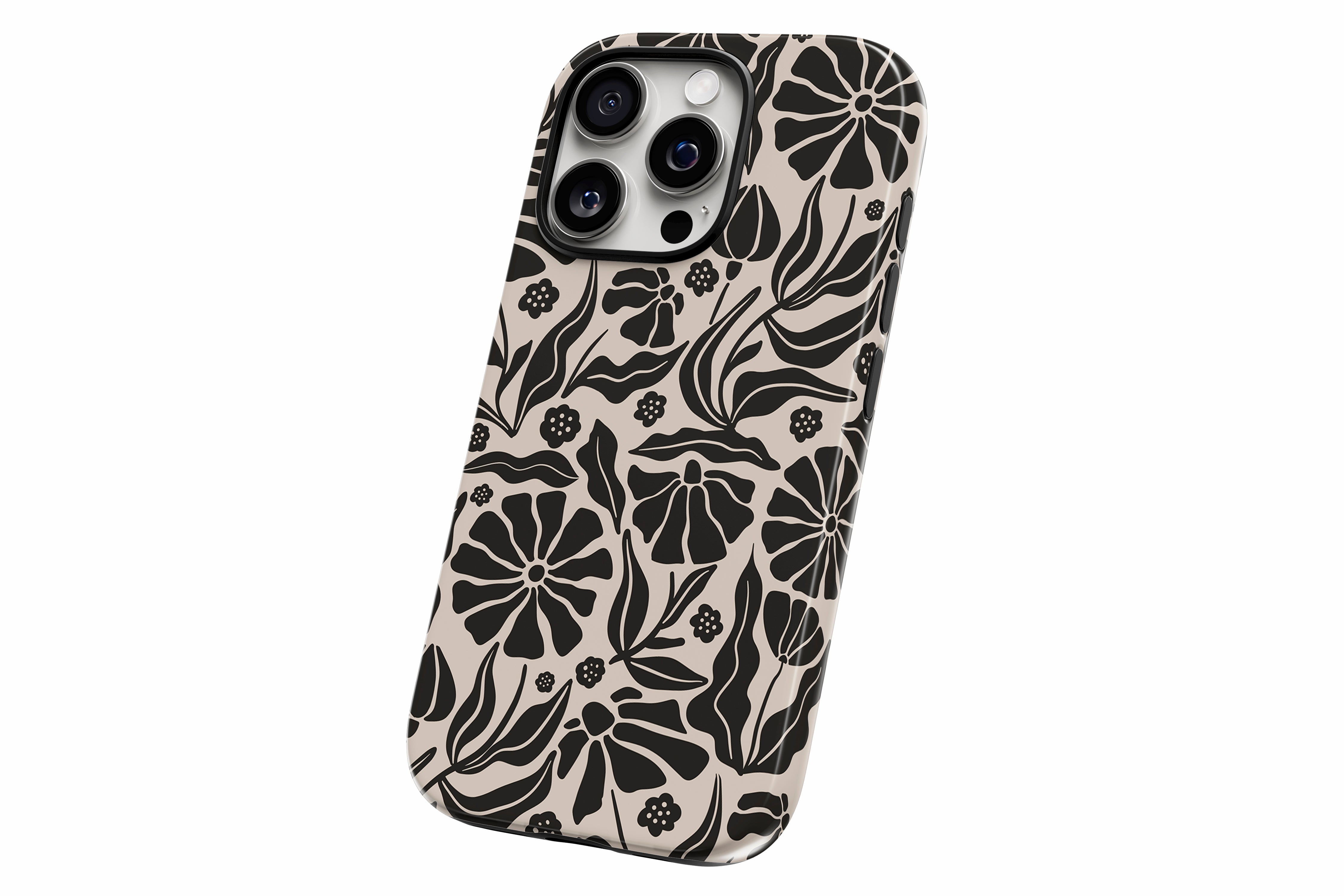 Another product image featuring our Dark Flower  design showing the product from a slight side angle on a white background