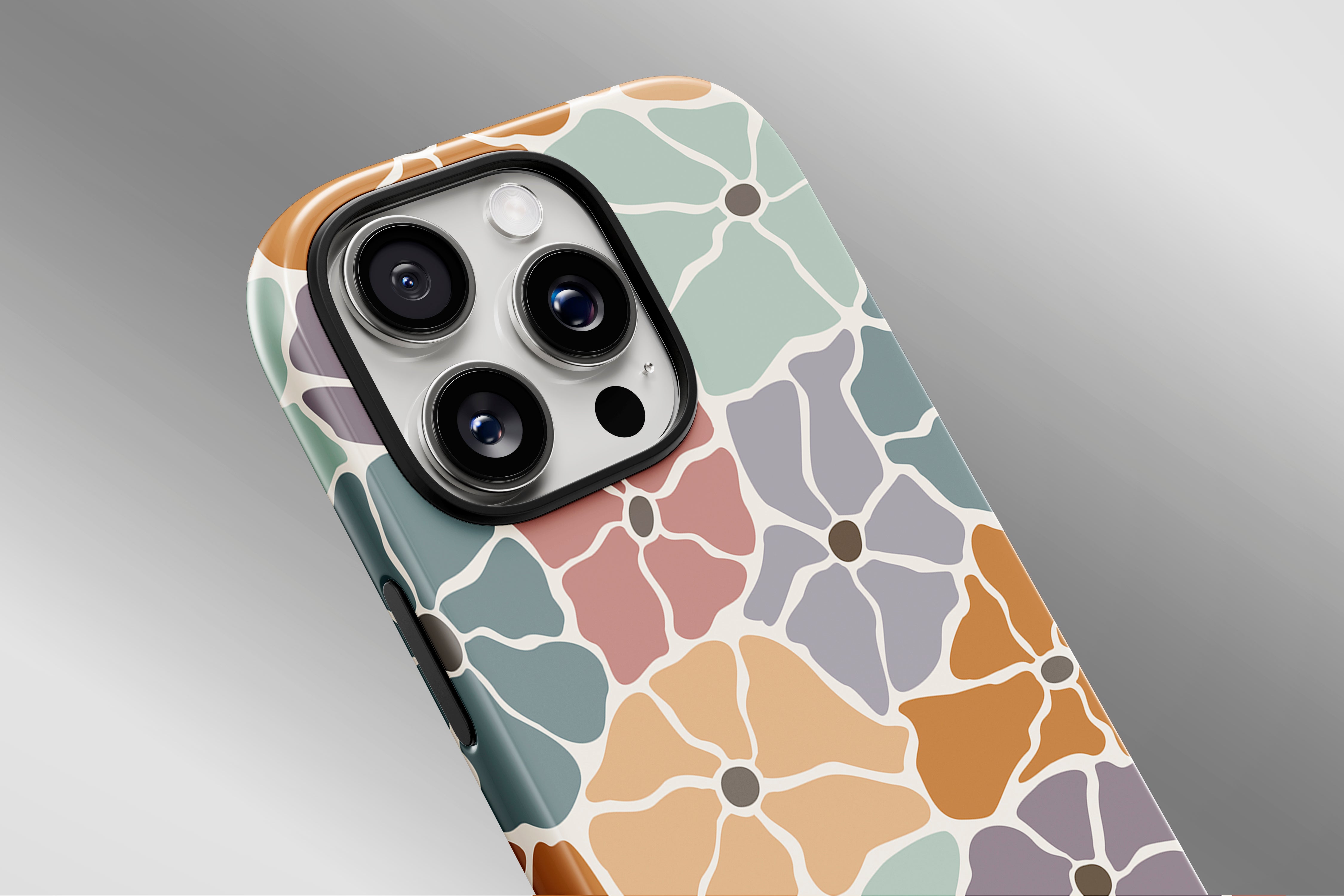 A close up image of a phone case featuring our Floral Bunch  design