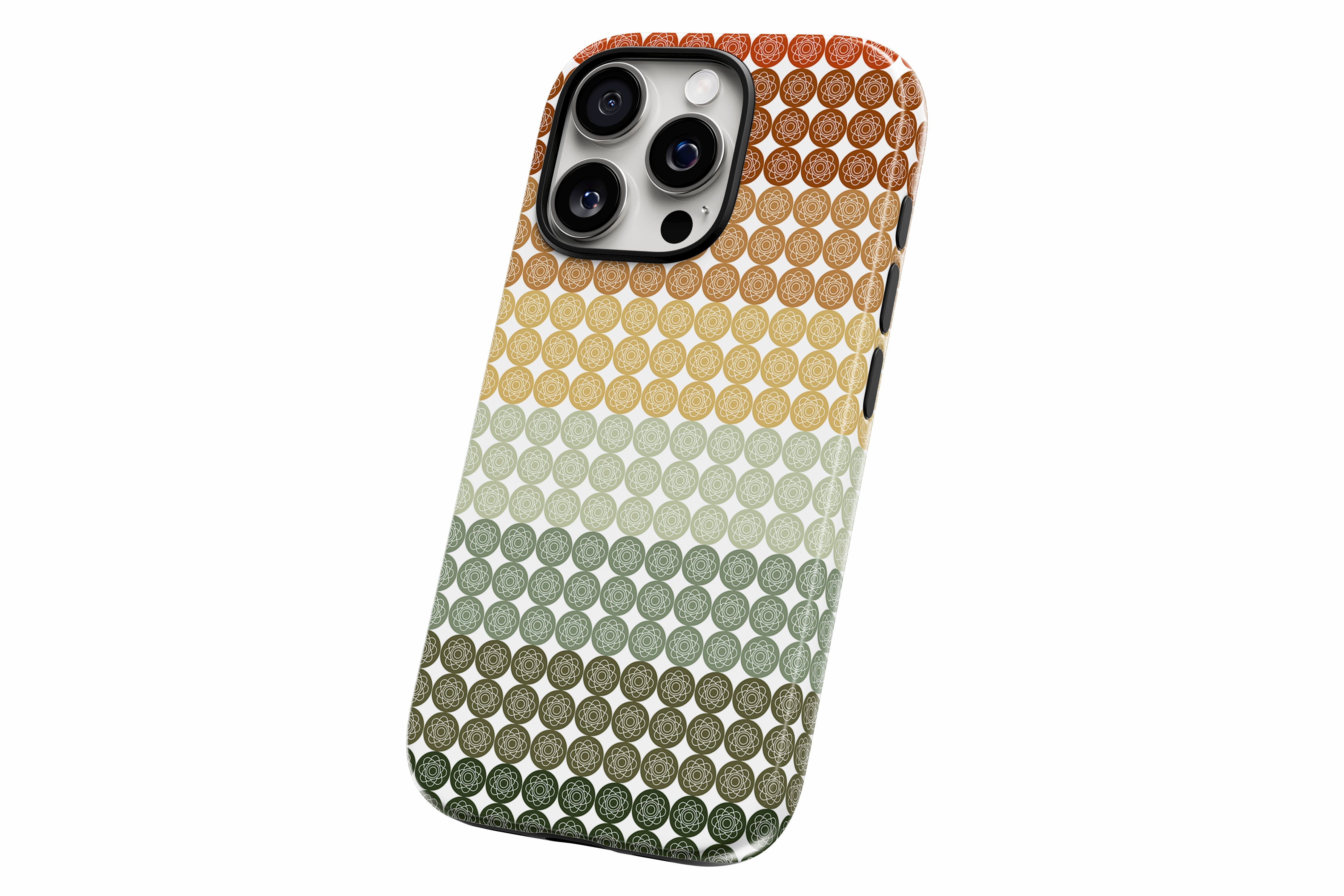 Another product image featuring our Gradient Floral Stripe design showing the product from a slight side angle on a white background