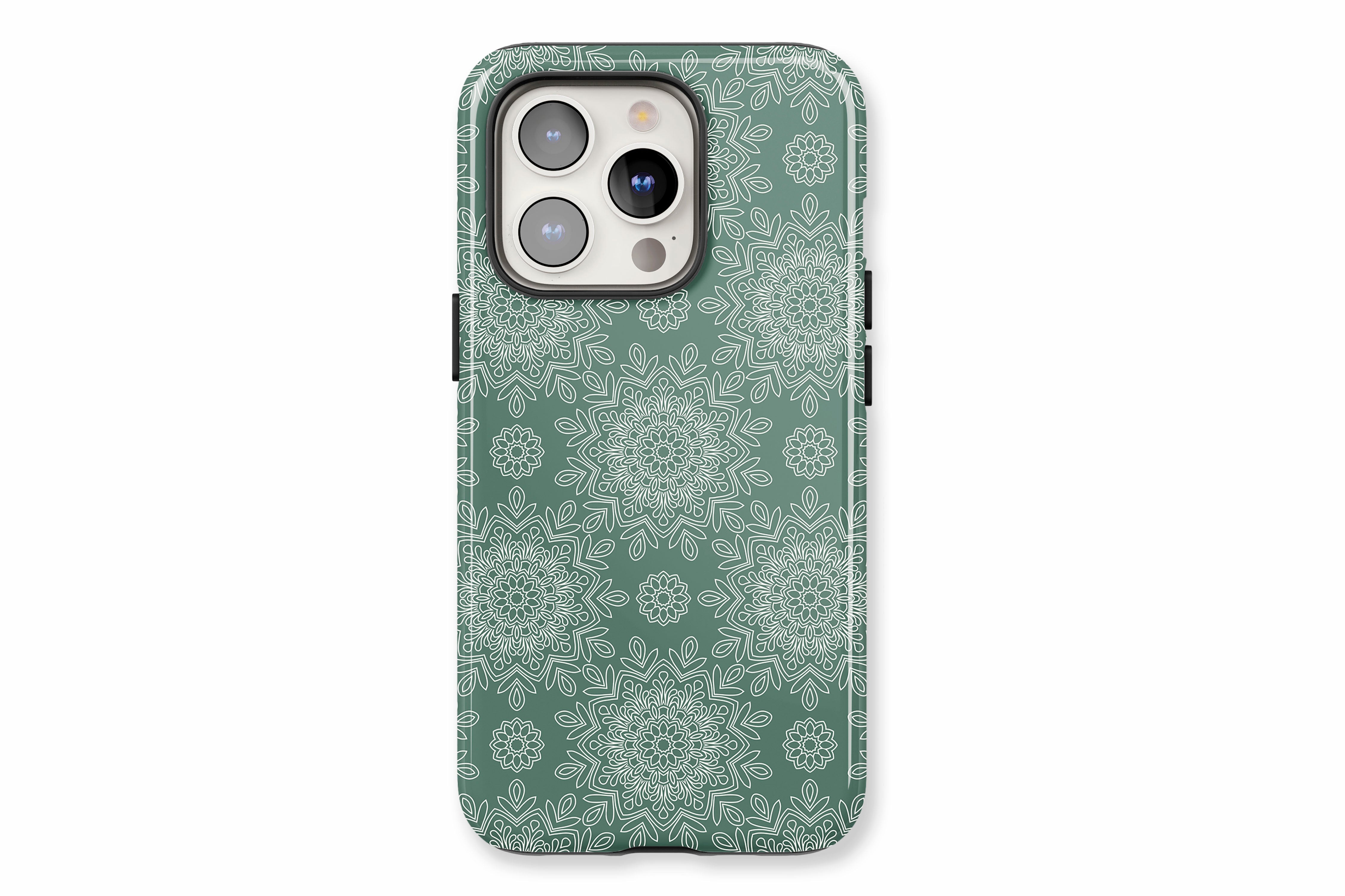 The main product image featuring our Green Mandala design showing a front facing view of the product on a white background