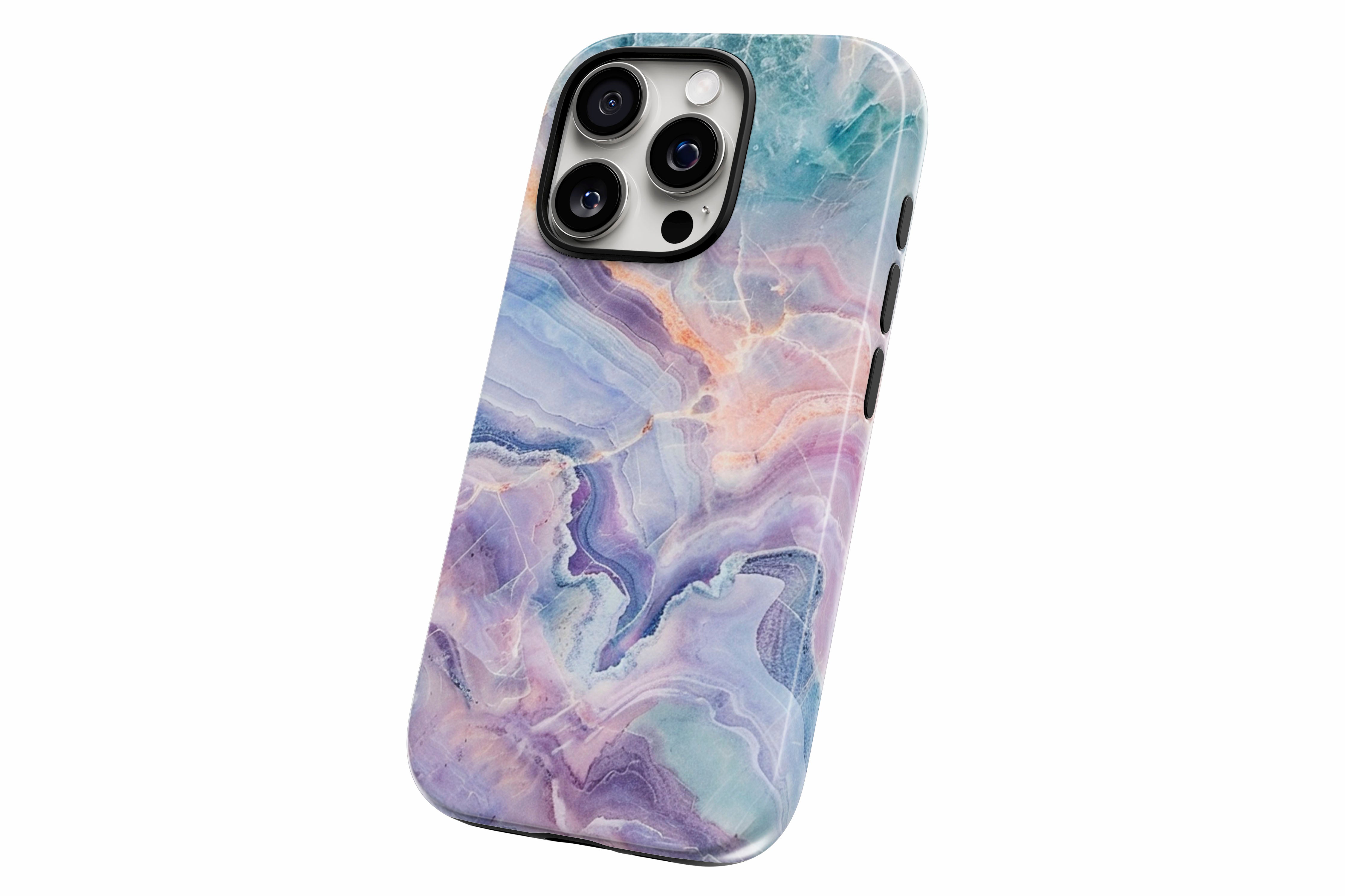 Another product image featuring our Lost Marble design showing the product from a slight side angle on a white background