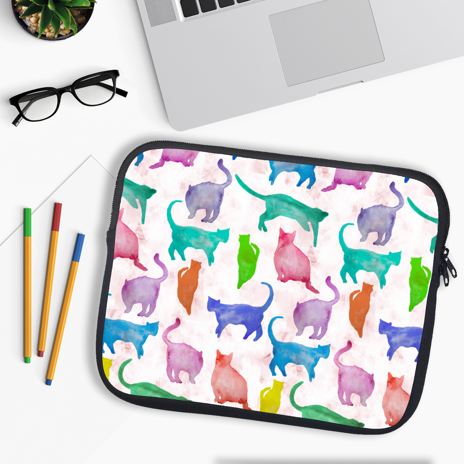 Abstract Cats Laptop Sleeve