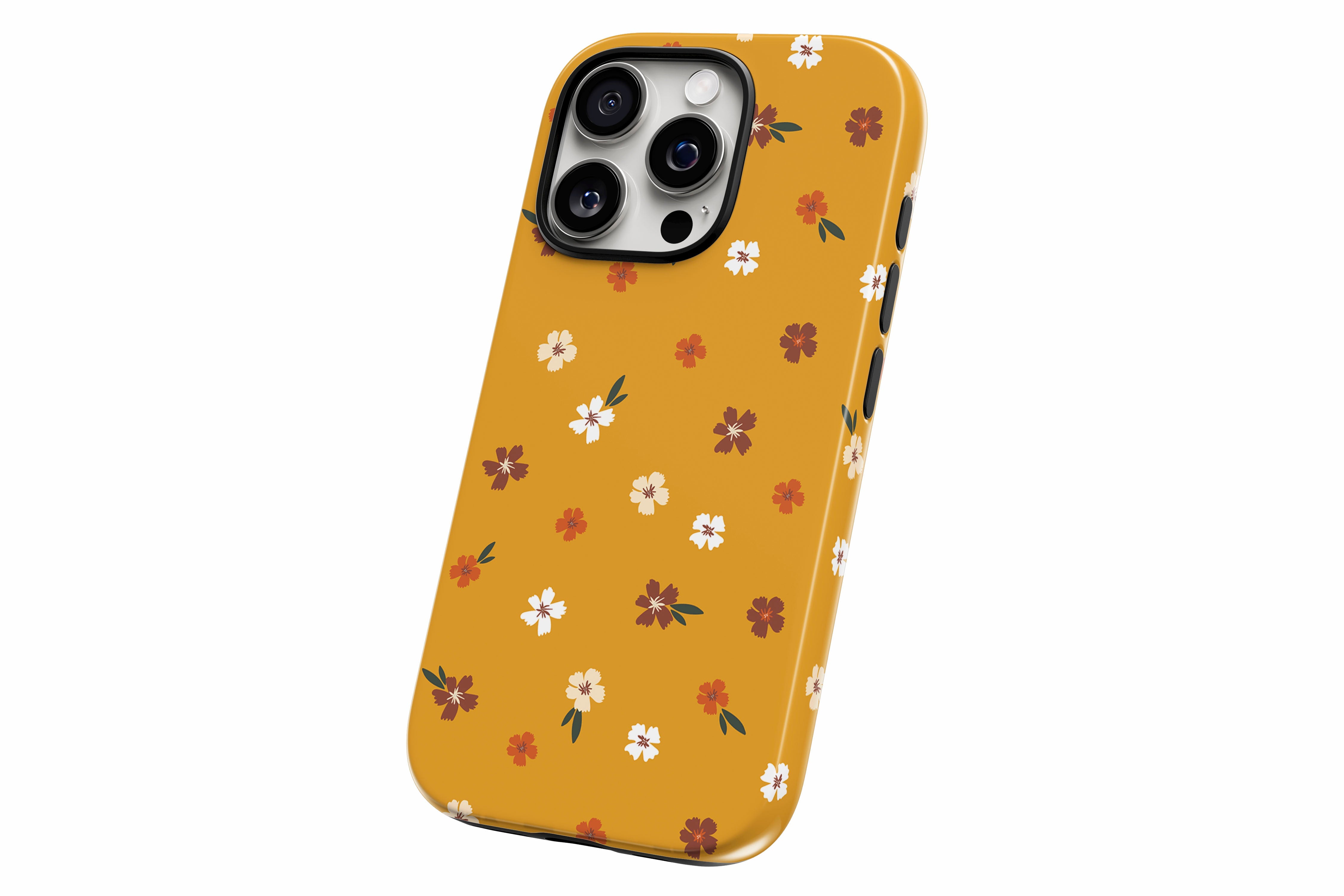 Another product image featuring our Mustard Floral design showing the product from a slight side angle on a white background
