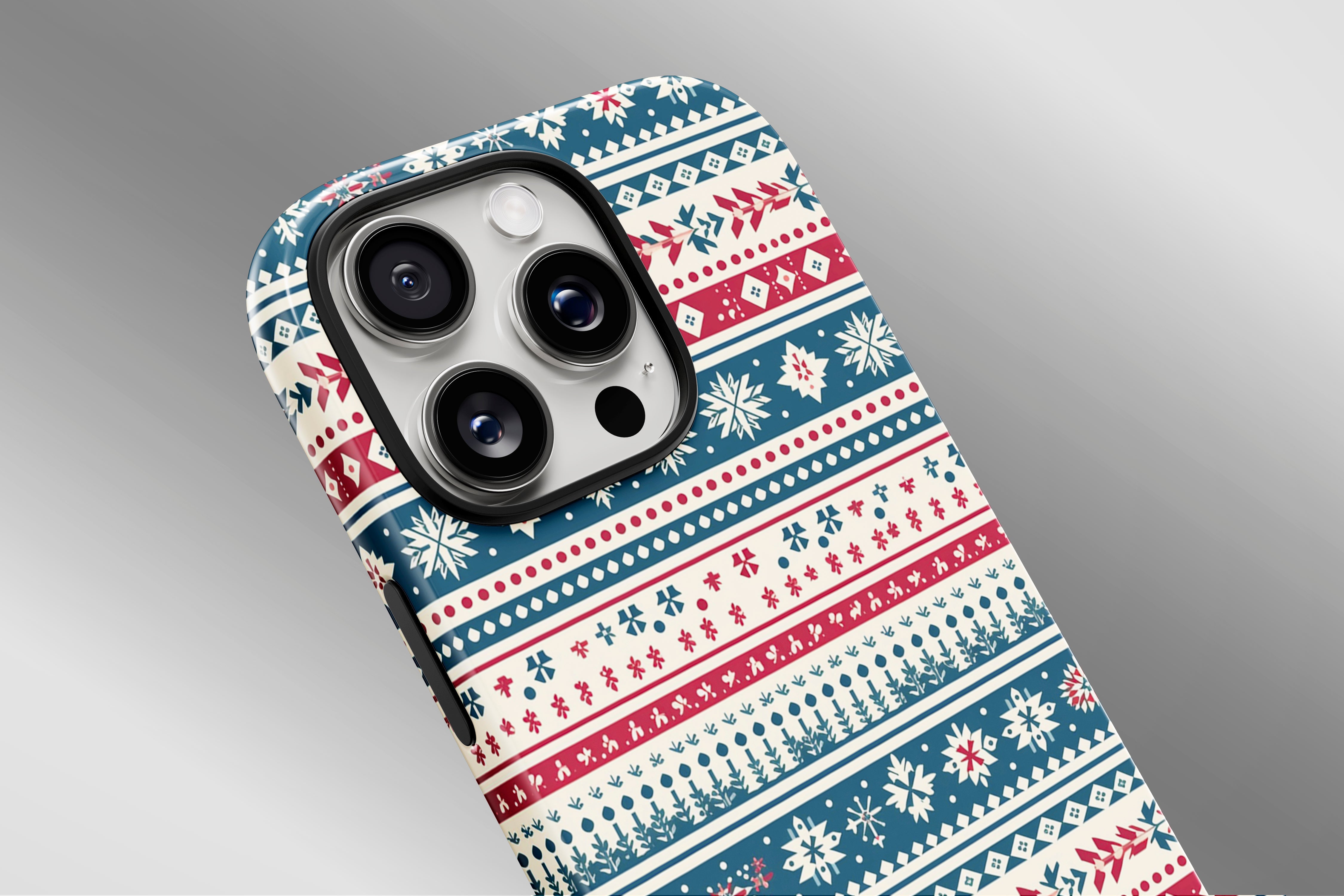 A close up image of a phone case featuring our Onesie  design