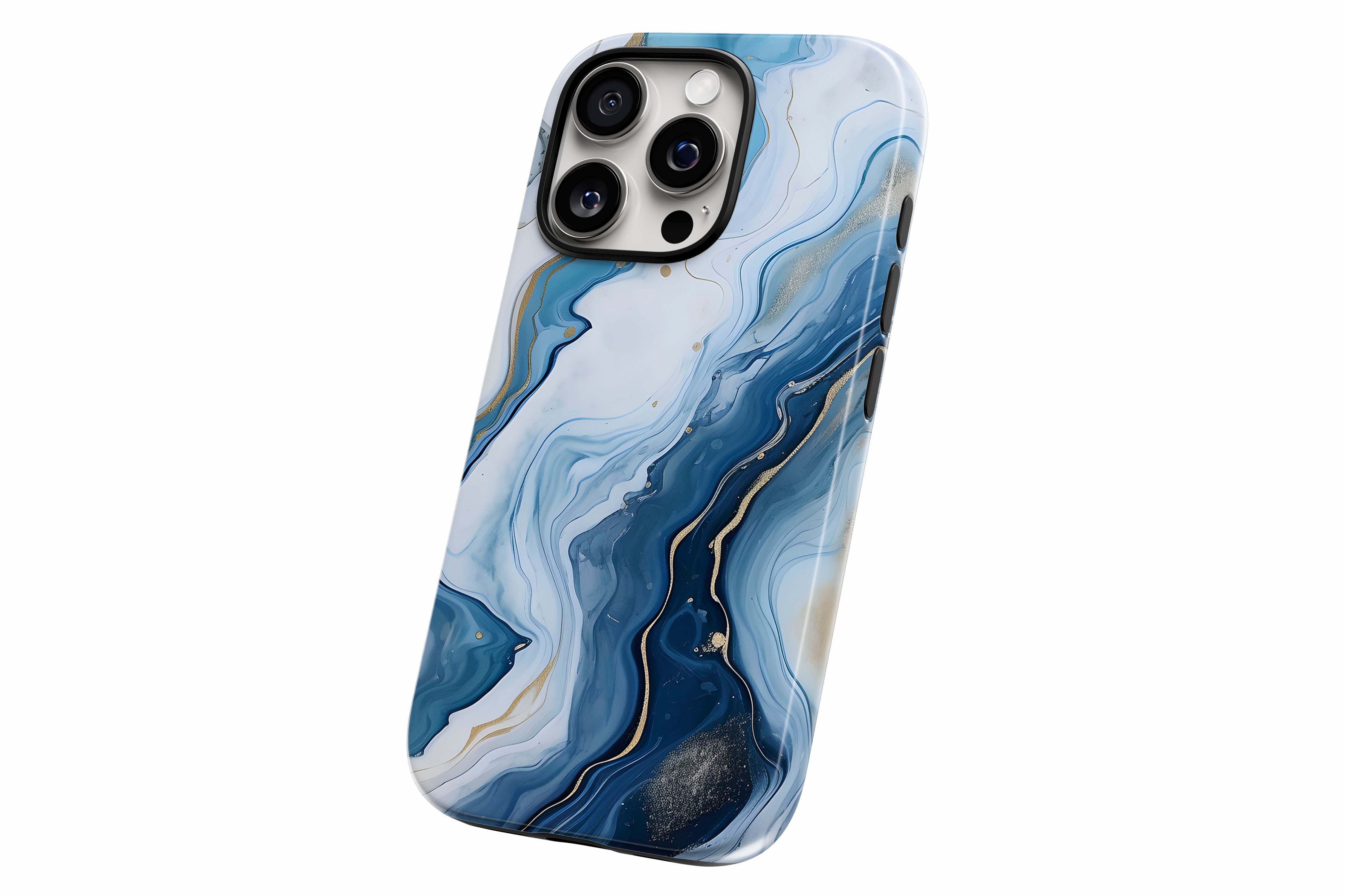 Another product image featuring our Opulent Blue design showing the product from a slight side angle on a white background