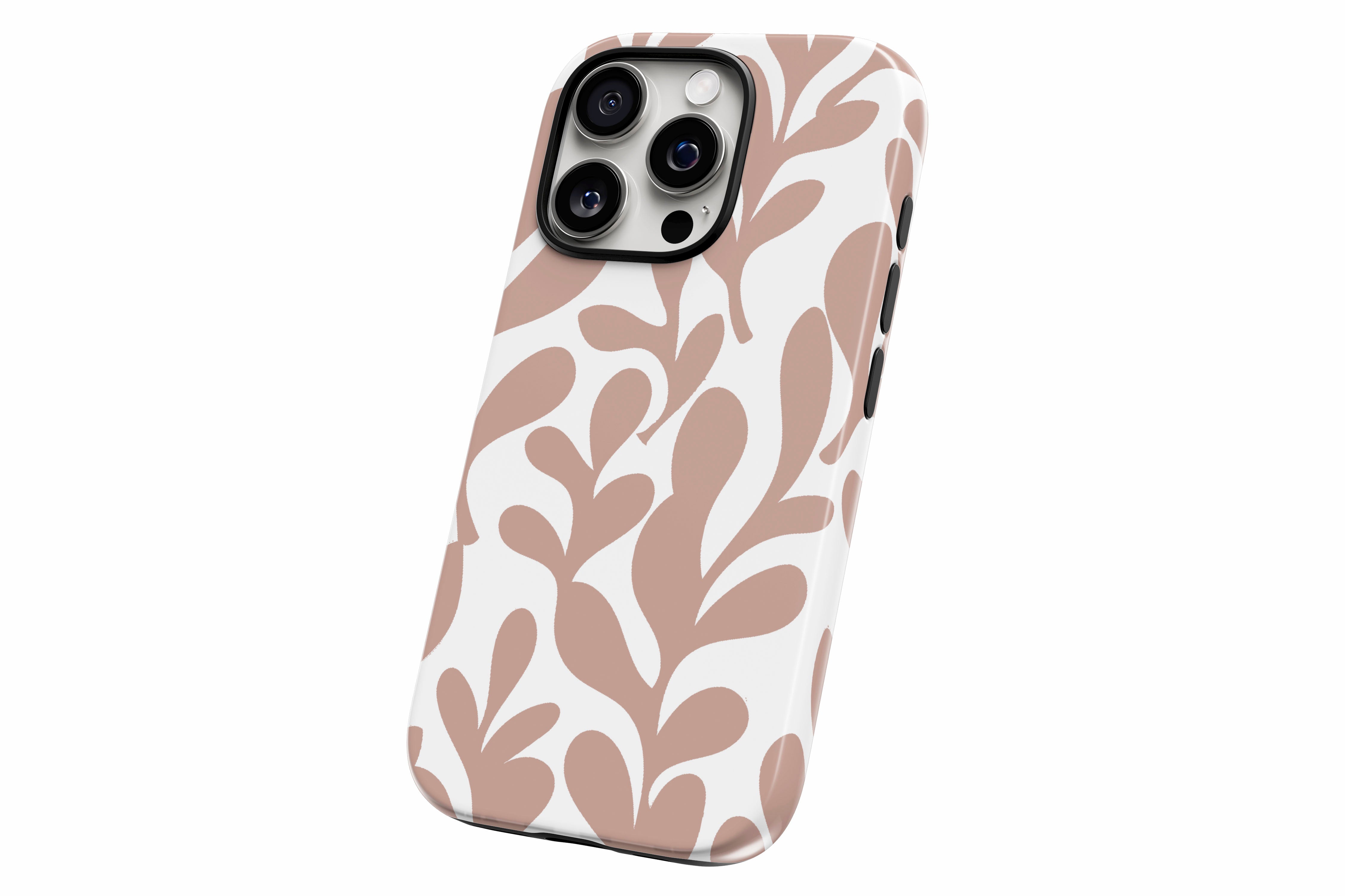 Another product image featuring our Peachy Leaf design showing the product from a slight side angle on a white background