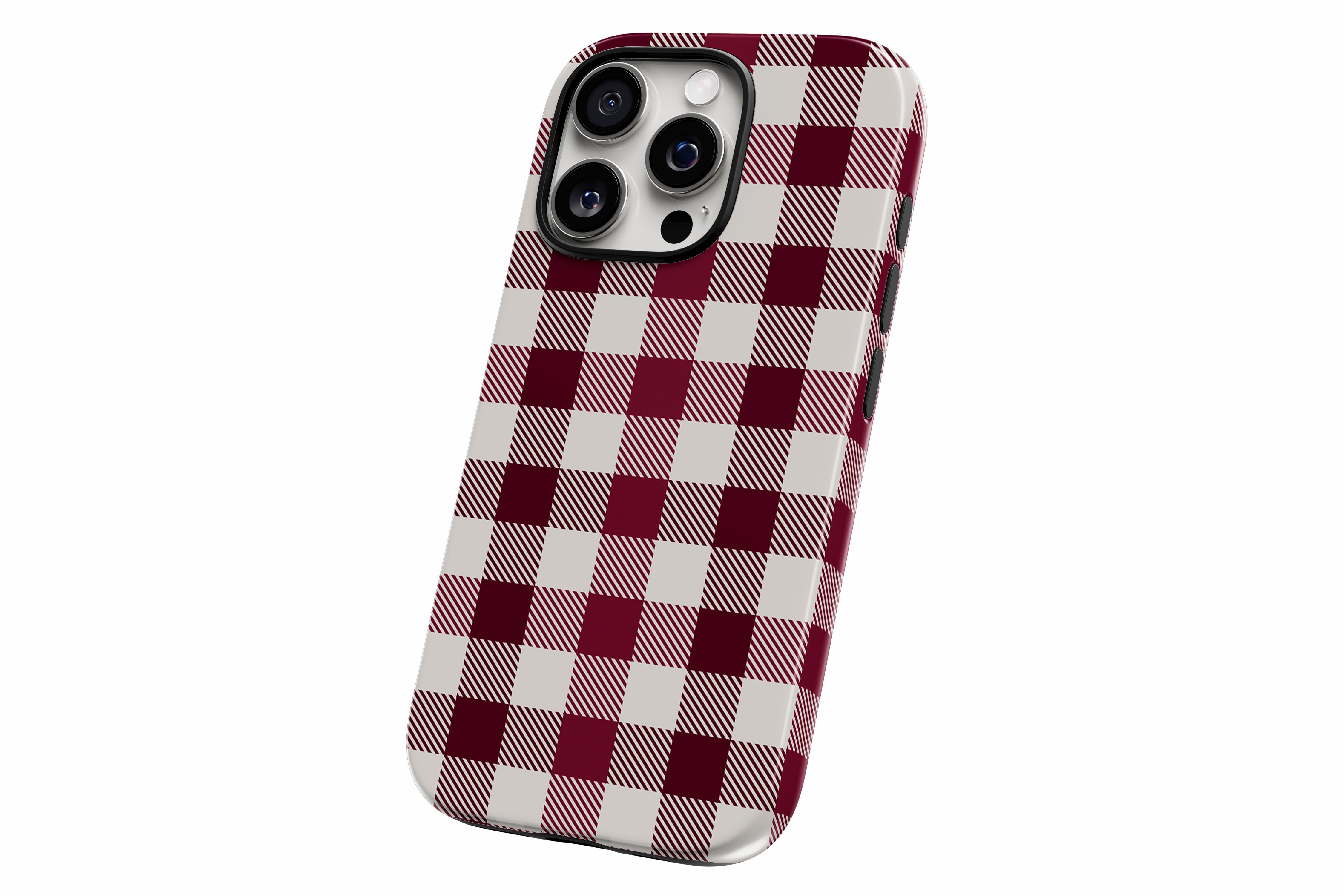 Another product image featuring our Red Check design showing the product from a slight side angle on a white background