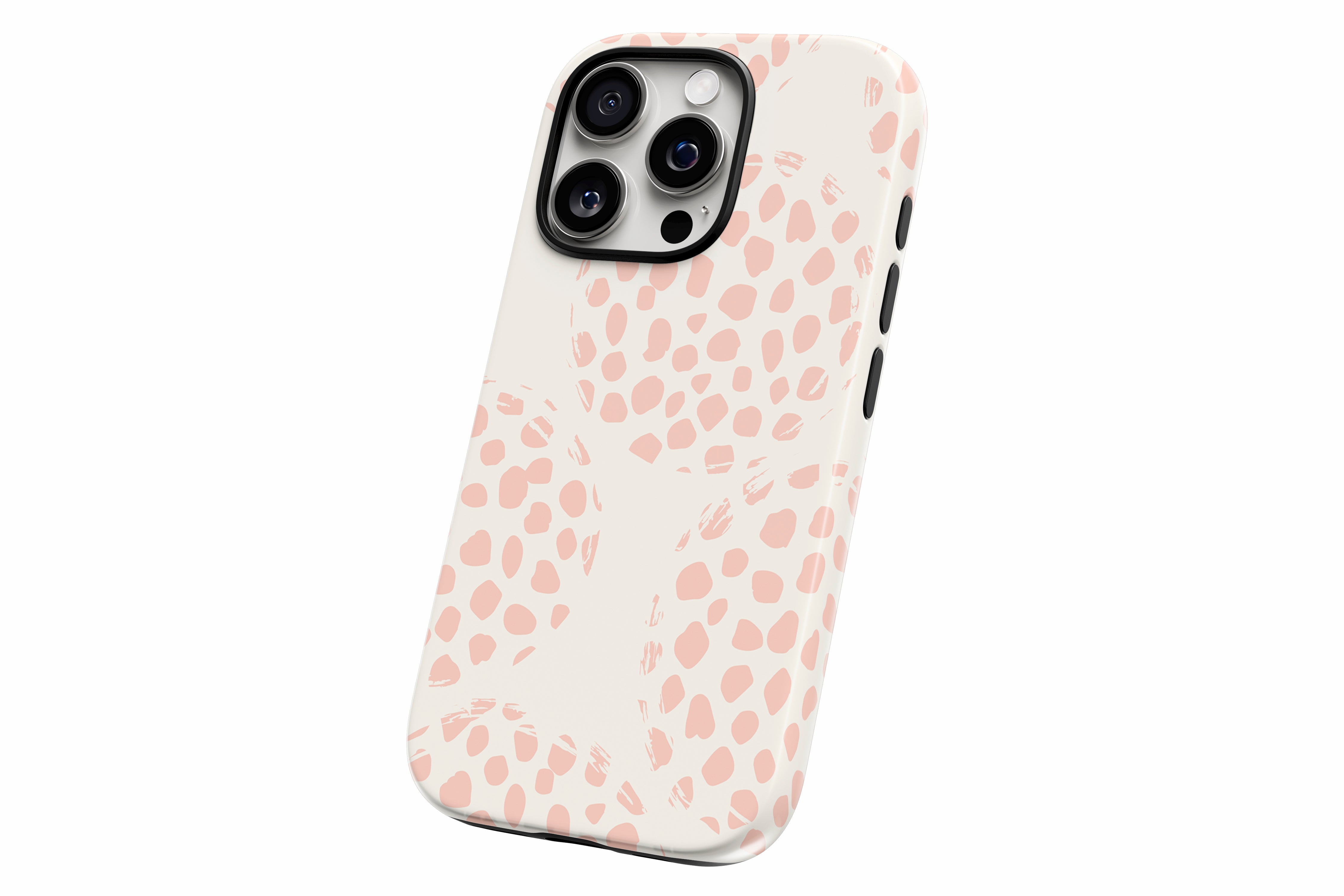 Another product image featuring our Spotty Pink  design showing the product from a slight side angle on a white background