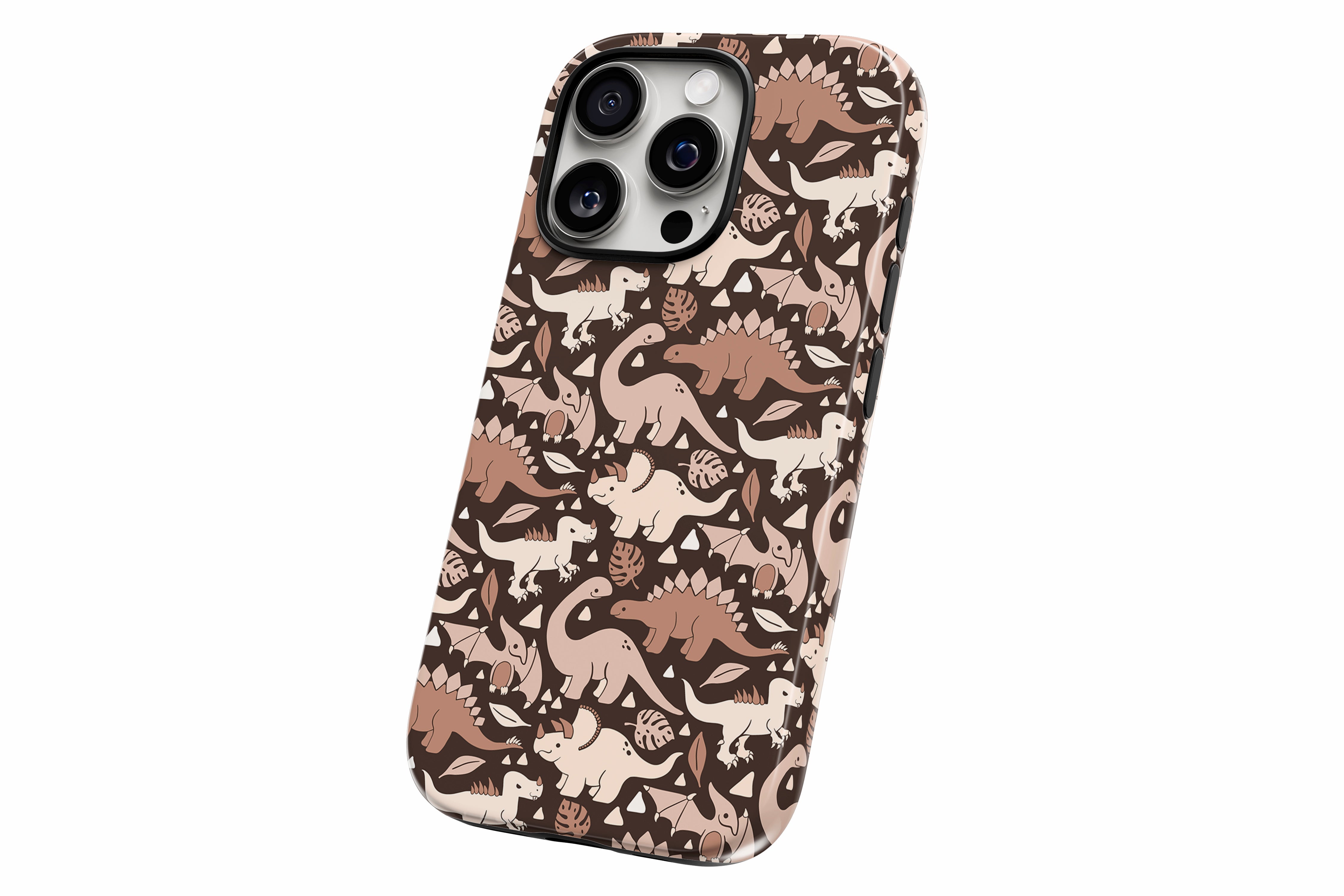 Another product image featuring our Subtle Dino design showing the product from a slight side angle on a white background