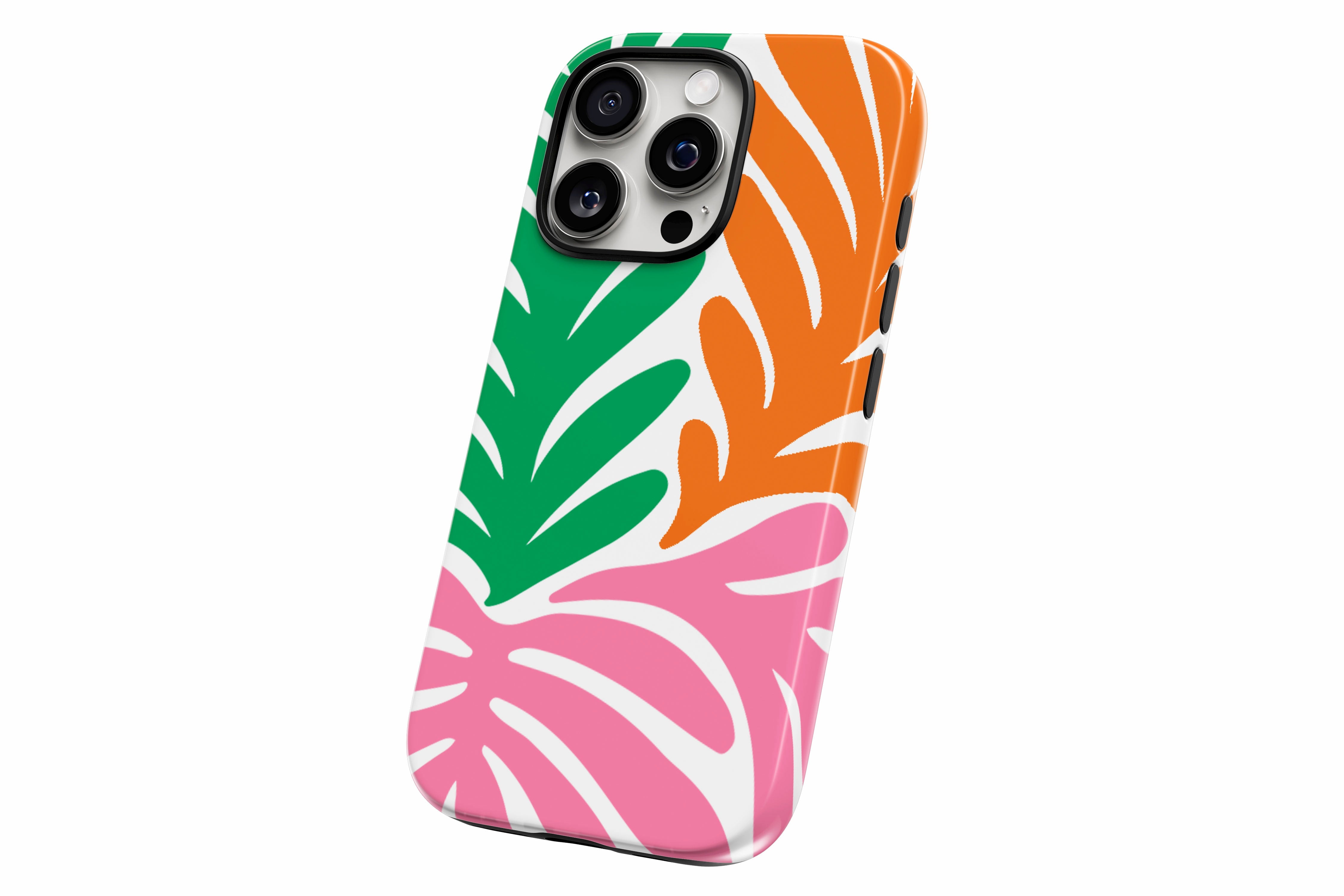 Another product image featuring our Sunset Palm design showing the product from a slight side angle on a white background
